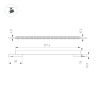 Трековый магнитный светильник Arlight MAG-MICROCOSM-LASER-L300-15W Warm3000 (BK, 30 deg, 24V) 043275