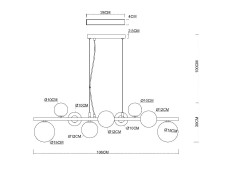 Подвесная люстра Arte Lamp Gemini A2243SP-9BK