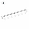 Трековый магнитный светильник Arlight MAG-LASER-45-L480-18W Warm3000 (BK, 15 deg, 24V, DALI) 046548