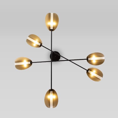 Потолочная люстра Eurosvet Grazia 70148/6 черный/золото Smart a062042