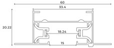 Шинопровод однофазный встраиваемый Hesby Lighting Skylite HSBL_0036