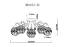 Потолочная люстра MyFar Frank MR1651-5C