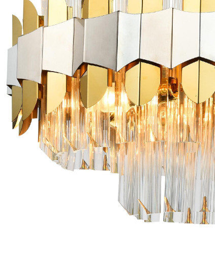 Подвесная люстра Natali Kovaltseva SKALA 81435/8C BRASS SILVER