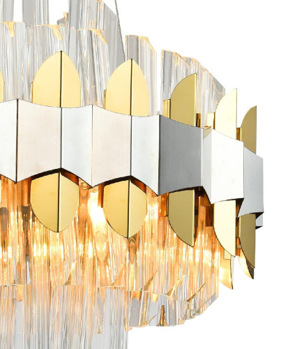 Подвесная люстра Natali Kovaltseva SKALA 81435/8C BRASS SILVER