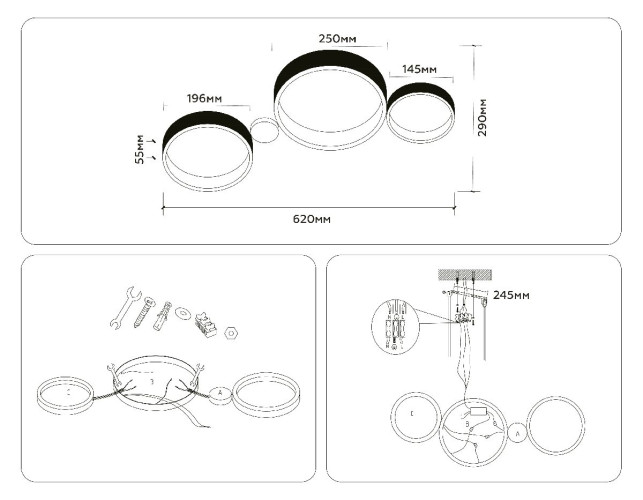 Потолочная люстра Ambrella Light Comfort LineTech FL4814