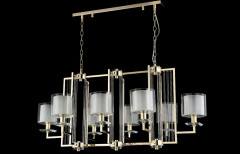 Подвесная люстра Crystal Lux Nicolas NICOLAS SP8 L1000 GOLD/WHITE