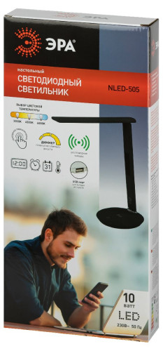 Настольная лампа Эра NLED-505-10W-BK Б0057200