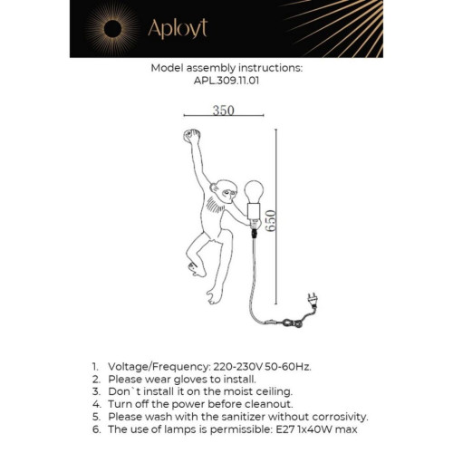 Настенный светильник Aployt Magali APL.309.11.01