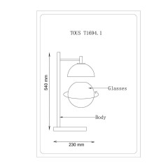 Настольная лампа Lucia Tucci Tous T1693.1