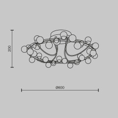 Потолочная люстра  Maytoni Tessara MOD081CL-L36G3K