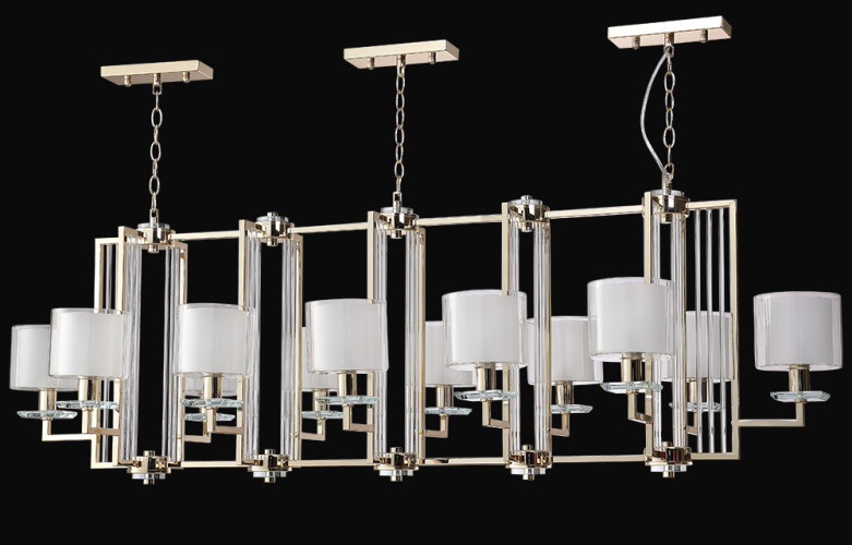 Подвесная люстра Crystal Lux NICOLAS SP12 L1600 GOLD/WHITE