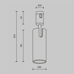 Магнитный трековый светильник Maytoni Technical Focus Led Flarity TR144-1-12W3K-W-PT