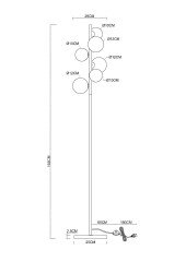 Торшер Arte Lamp Gemini A2243PN-6BK