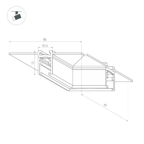 Коннектор угловой Arlight MAG-MICROCOSM-CON-FDW-L90 044524