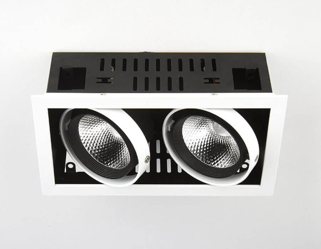 Встраиваемый светильник Ambrella Light T812 BK/CH 2*12W 4200K