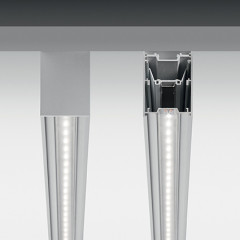 Подвесной светодиодный светильник Ideal Lux Fluo Bi-Emission 1800 3000K Aluminum 192727