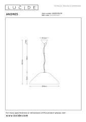 Подвесной светильник Lucide Andres 65405/56/38