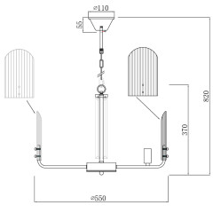 Подвесная люстра iLamp Dolce 15571-6 CR+MULT