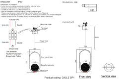 Светильник подвесной Crystal lux CALLE SP1 BRASS