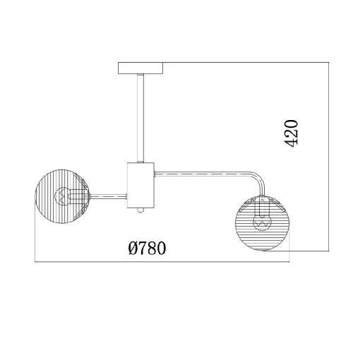 Люстра на штанге Escada Twilight 646/8P