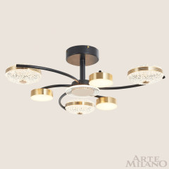 Потолочная люстра Arte Milano Ferrara 279169/3+3 BK/GD