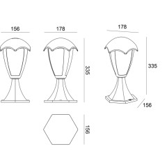 Уличный светильник Arte Lamp Henry A1661FN-1BK