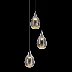 Подвесной светильник MD24001004-3A chrome/clear