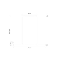 Подвесной светодиодный светильник Lucia Tucci Aero 206.30 Nero Led