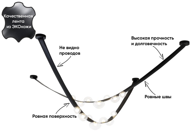 Подвесной светодиодный светильник Crystal Lux Bosque SP7 L3000 Black/Transparent