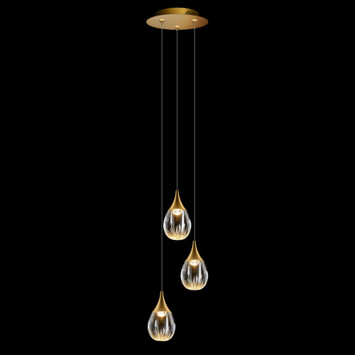 Подвесной светильник MD24001004-3A gold/clear