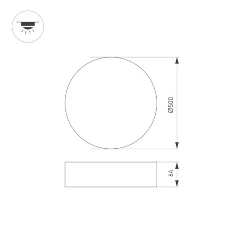 Потолочный светильник Arlight SP-Rondo-R500-50W Day4000 034820