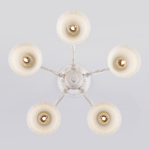 Люстра на штанге Eurosvet 60107/5 белый с золотом