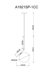 Подвесной светильник ARTE Lamp A1921SP-1CC
