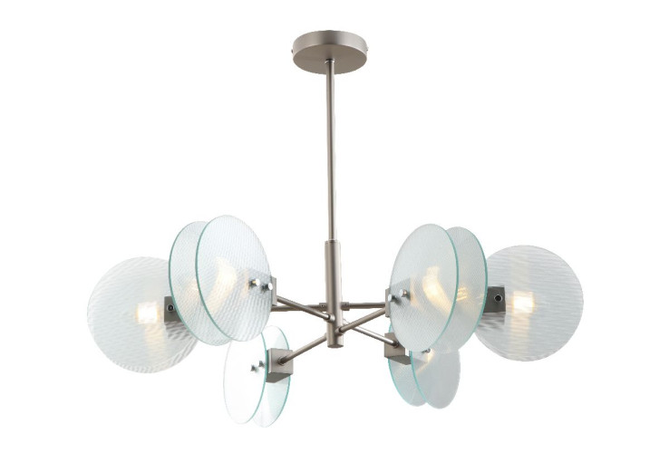 Люстра на штанге iLamp Panorama 15598-6 SN+CL