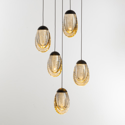 Подвесной светильник Delight Collection MD25090022-5A matt black/champagne