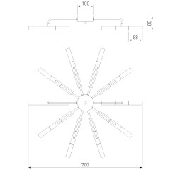 Потолочная люстра Bogates Bastone 347 Smart (551) a054000