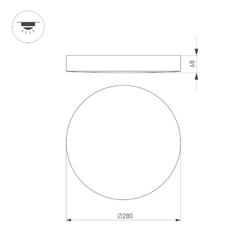 Потолочный светильник Arlight SP-FLOWER-R280-15W Warm3000 049800