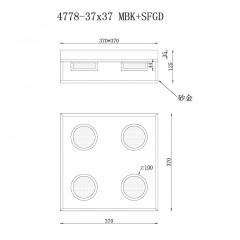 Потолочная люстра iLedex Link 4778-37x37 MBK+SGD