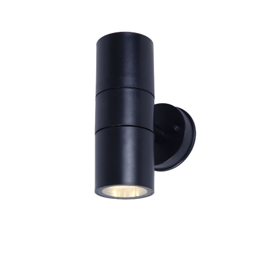 Уличный настенный светильник Uniel UUL-S22D-2x7W/GU10 IP65 BLACK UL-00011270
