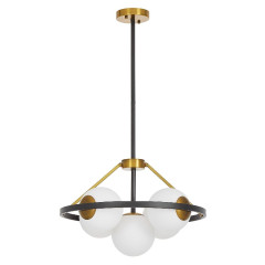 Подвесная люстра Lumina Deco Donzano LDP 8034-5 BK+WT