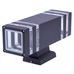 Уличный настенный светильник Uniel UUL-S24A 2x60W/E27 IP65 BLACK UL-00012923