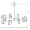 Люстра на штанге iLamp Panorama 15598-8 SN+CL