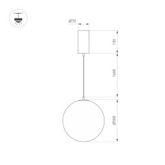 Подвесной светильник Arlight SP-SILKA-HANG-R300-7W Warm2700 (WH, 330 deg, 230V) (IP20, Натуральный шелк) 061916