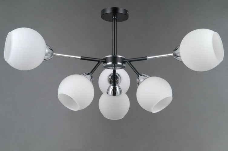 Люстра на штанге Illumico IL0715-6CSQ-24 BK CR LIBRA