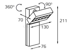 Настенный светильник Italline FOCUS COLD wh/bl/bl dim