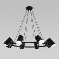 Подвесная люстра Eurosvet Splay 70147/8 черный Smart a062034