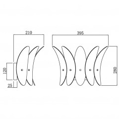 Настенный светильник iLamp Gramercy W15602-2 ANB+CL