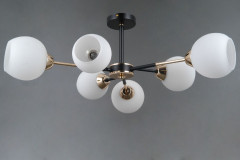 Люстра на штанге Illumico IL0715-6CSQ-24 BK GD LIBRA