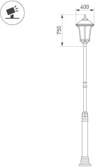 Уличный светильник Arlight OXOR-GRADUA-O-400x750-35W Day4000 (BK, 120 deg, 230V) IP65 052390