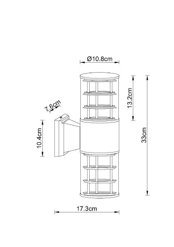 Уличный настенный светильник Arte Lamp Tokyo A5315AL-2BK